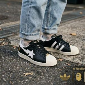 Adidas Originals Superstar BAPE Black First Copy Shoes — Women's | COD India
