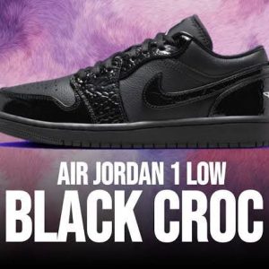 Air Jordan 1 Retro Low Black Croc First Copy Shoes — Men's | COD India