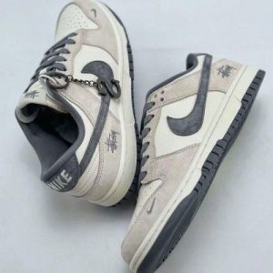 Nike SB Dunk Stussy White Carbon Beige First Copy Shoes — Men's | COD India