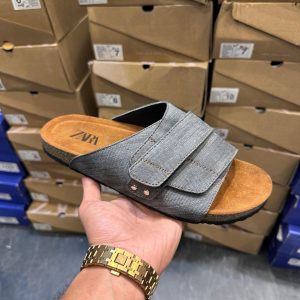 Zara Denim Mules Blue First Copy — Men's | COD India