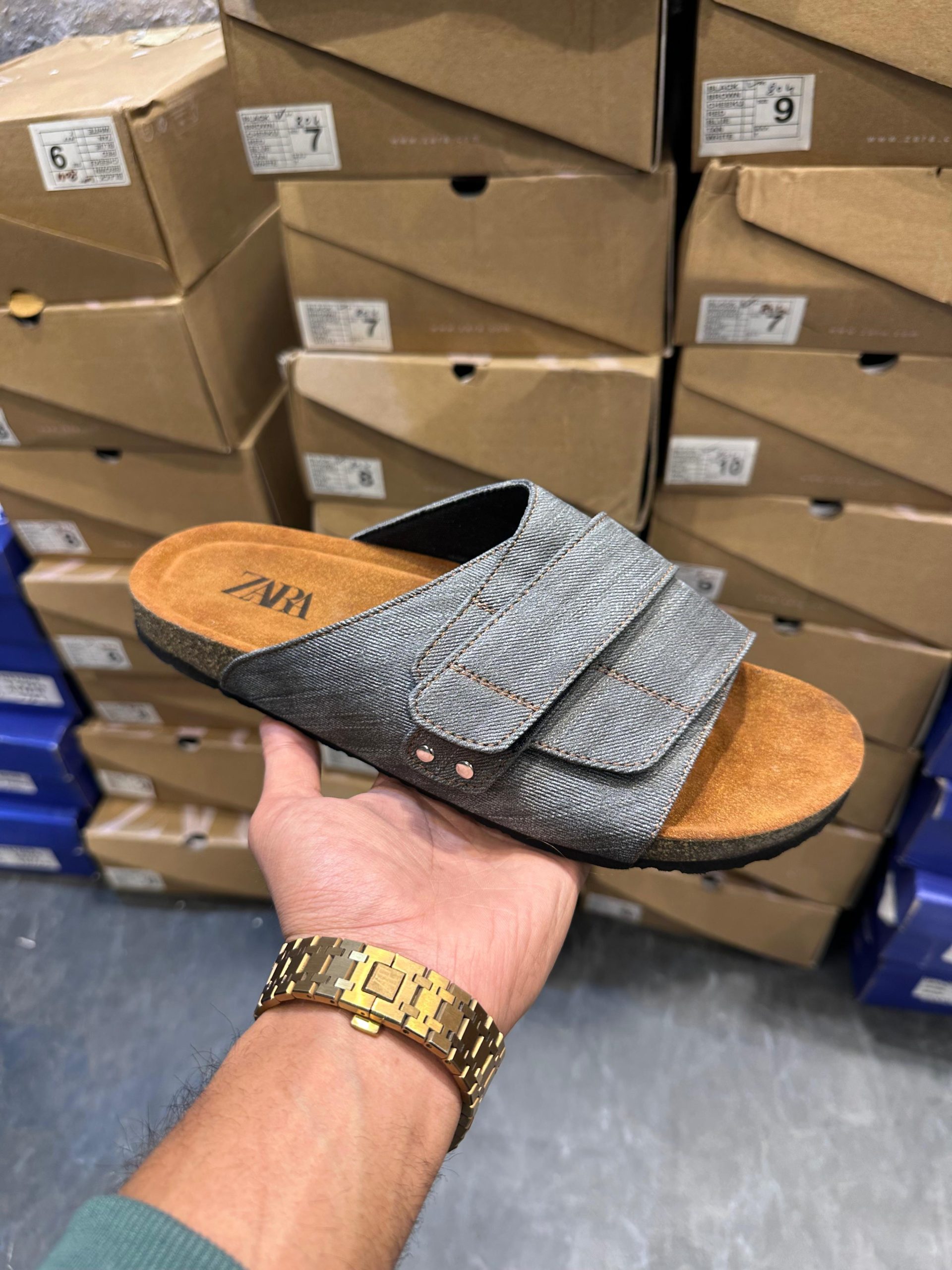 Zara Denim Mules Blue First Copy — Men's | COD India