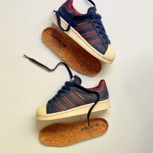 Adidas Originals Superstar Navy Blue Red First Copy Shoes — Men's | COD India