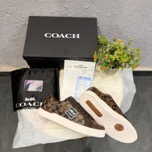 Coach Brown White Trainers First Copy Shoes — Men's | COD India