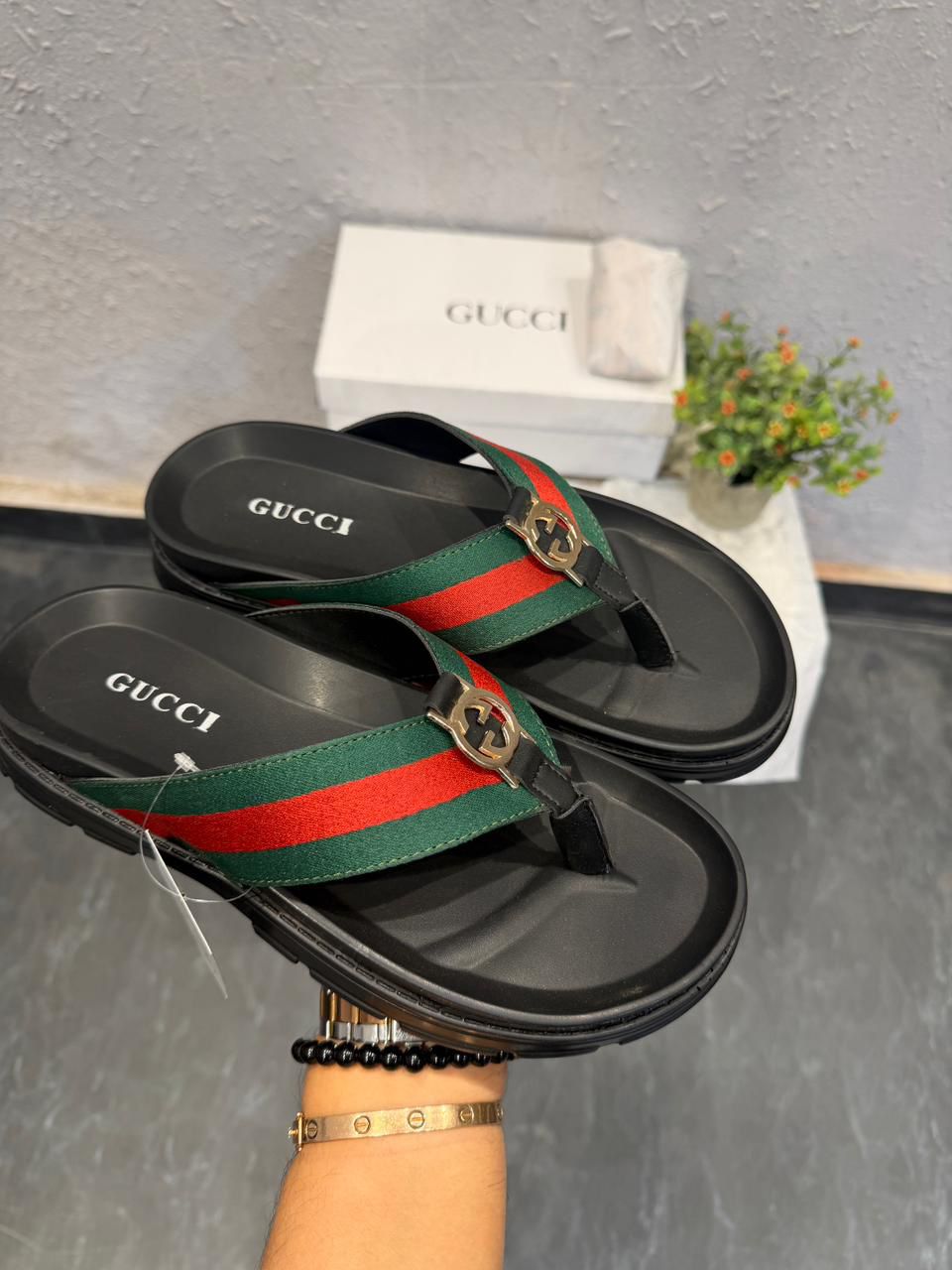 Gucci Slippers Red First Copy — Men's | COD India