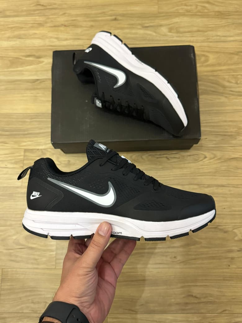 Nike Air Zoom Pegasus Black White First Copy Running Shoes — Men's | COD India