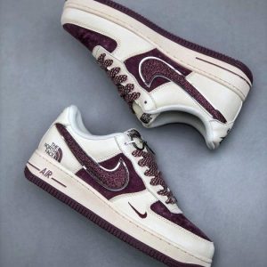 Nike Air Force North Face Maroon First Copy Shoes — Men's | COD India