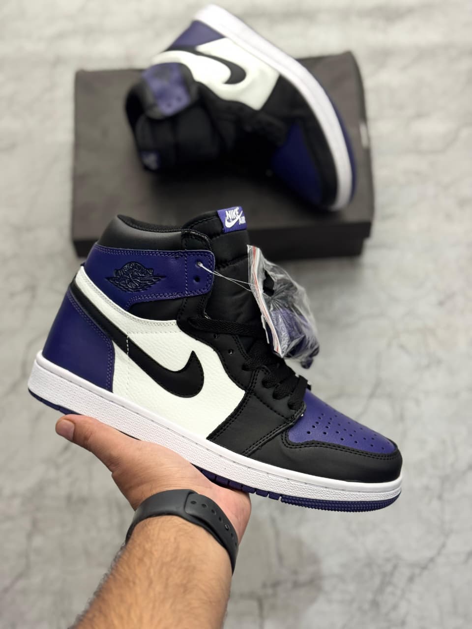 Nike Jordan 1 High Purple First Copy Shoes — Men's | COD India - Image 2