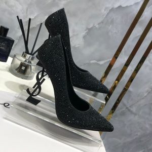 YSL Saint Laurent Glitter Studs Heels First Copy — Women's | COD India