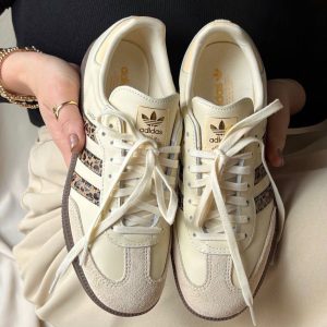Adidas Originals Samba Cream Leopard Stripes First Copy Shoes — Women's