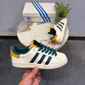 Adidas Originals Superstar 2nd Generation White Green Yellow First Copy Shoes — Men's | COD India