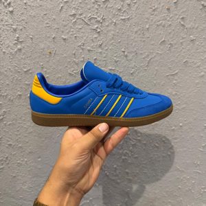 Adidas Samba Royal Blue Yellow First Copy Shoes — Men's | COD India