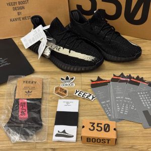 Adidas Yeezy Boost 350 V2 Black First Copy Shoes — Men's