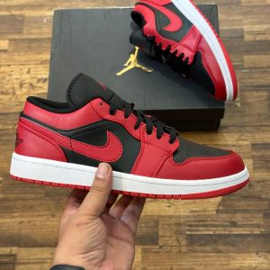 Nike Air Jordan 1 Low Red Black First Copy Shoes — Men's | COD India