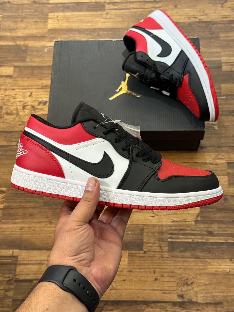 Nike Air Jordan 1 Low Red Toe First Copy Shoes — Men's | COD India