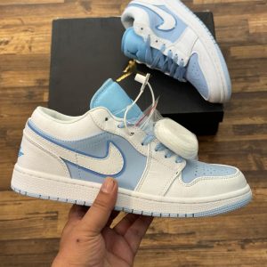 Nike Air Jordan 1 Low White Blue First Copy Shoes — Men's | COD India