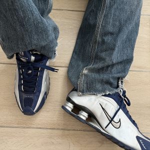 Nike Shox Silver Blue Silver First Copy Shoes — Men's | COD India