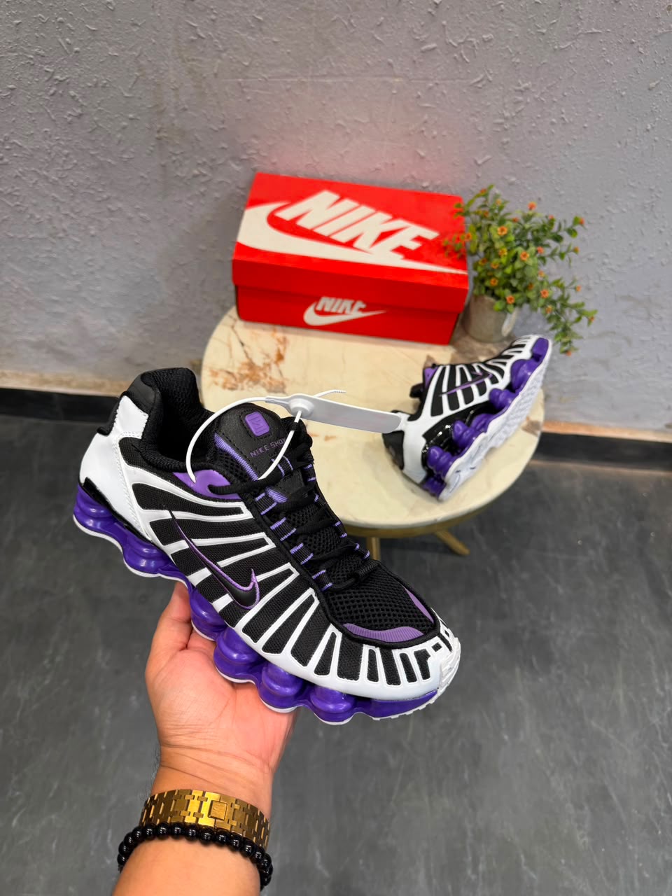 Nike Shox TL Purple White Black First Copy Shoes — Men's | COD India - Image 2