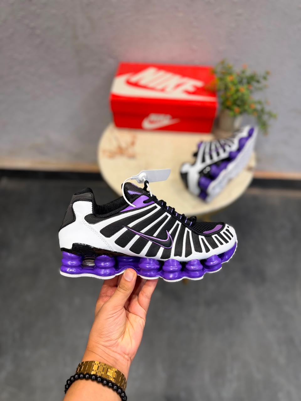 Nike Shox TL Purple White Black First Copy Shoes — Men's | COD India - Image 4