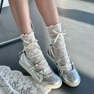 Onitsuka Tiger Mexico 66 Ballet Metallic Silver White First Copy Shoes — Women's