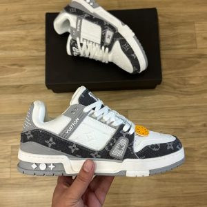Louis Vuitton Trainer Grey First Copy Shoe — Men's