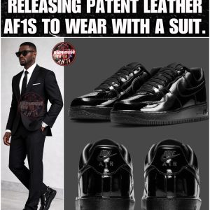 Nike Airforce One Patent Triple Black 2026 First Copy Shoes India