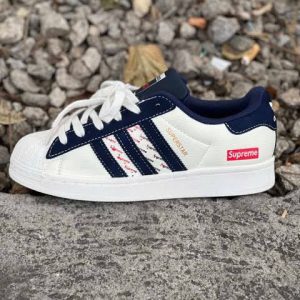 Adidas Originals ADIDAS SUPERSTAR X WHITE BLUE SUPREME men Shoe Photo 1
