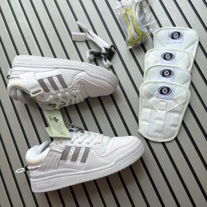 Adidas Forum Low Bad Bunny White Grey First Copy Shoe — Women's