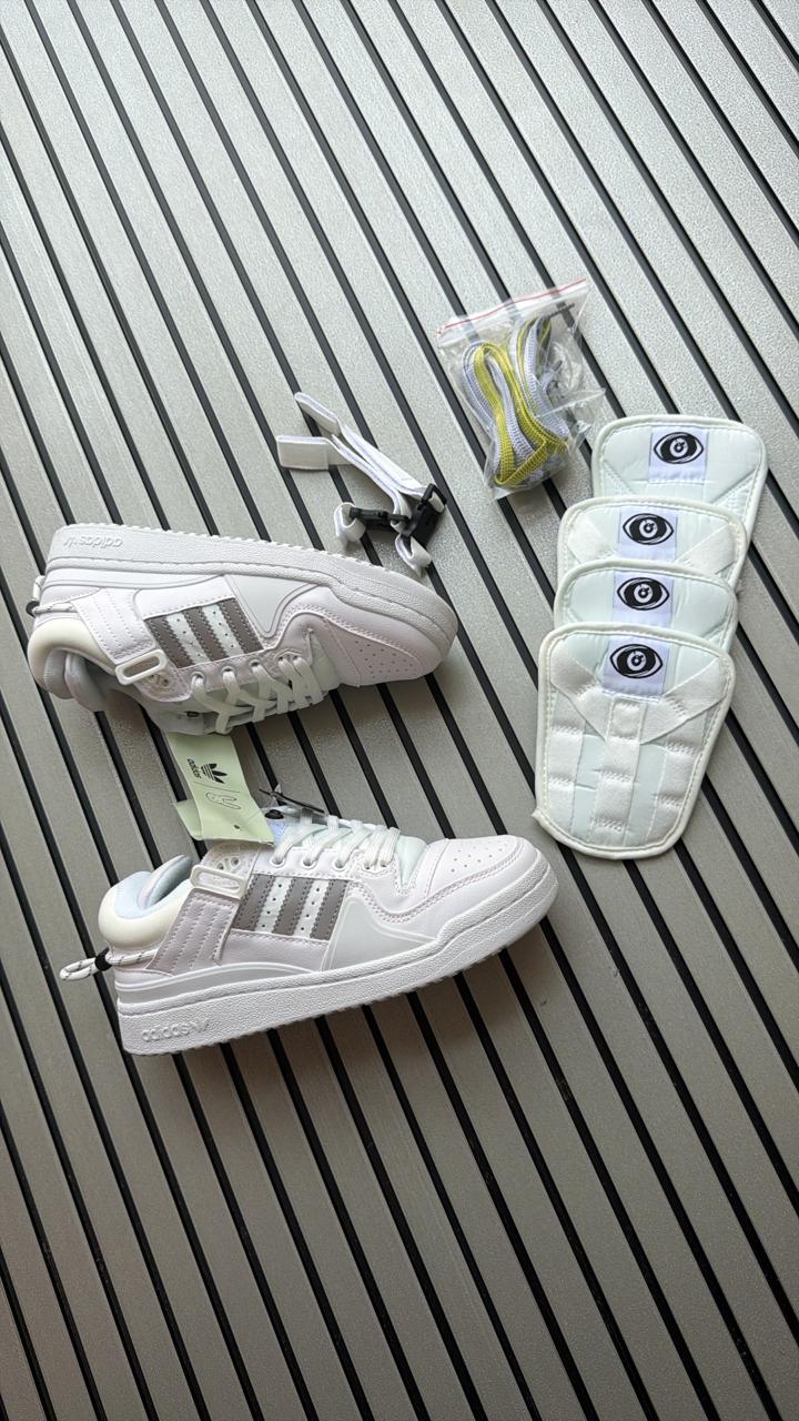 Adidas Forum Low Bad Bunny White Grey First Copy Shoe — Women's