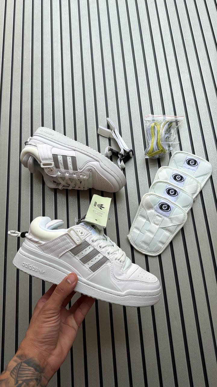 Adidas Forum Low Bad Bunny White Grey First Copy Shoe — Women's - Image 5