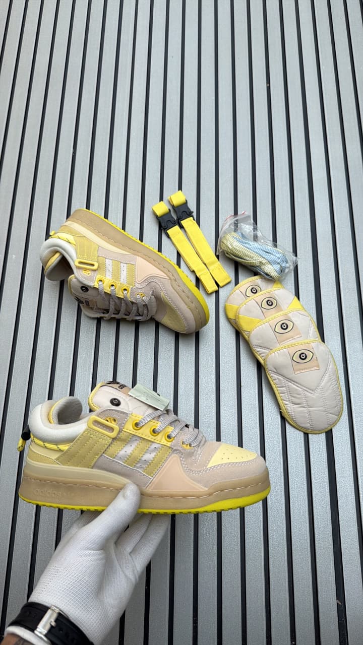 Adidas Forum Low Bad Bunny Yellow Cream First Copy Shoe — Women's
