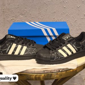 Adidas Originals Superstar II Star Stitch 2026 Core Black / White Star Stitch First Copy Shoe Photo 1