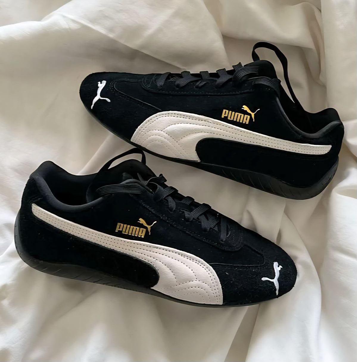 Puma Speedcat OG Ballet Sneaker Black / White Formstrip / Gold Cat First Copy Shoe Photo 1