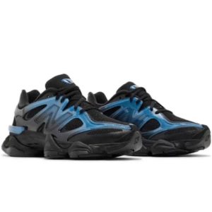 New Balance 9060 Chunky Runner Black / Cyan Blue Accents First Copy Shoe Photo 1