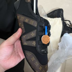 Louis Vuitton Sneakerina Monogram Black / Signature Monogram Details First Copy Shoe Photo 1