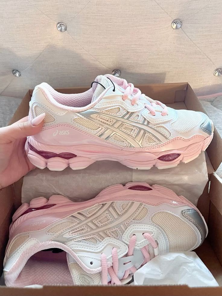 Asics Gel-NYC Rose Pink / Metallic Silver First Copy Shoe Photo 1