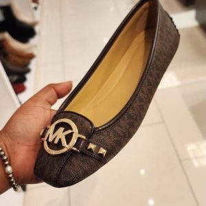 Michael Kors Fulton Leather Bellies Black / Gold Hardware First Copy Shoe Photo 1