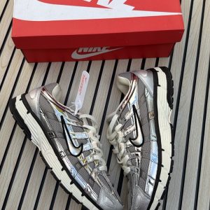 Nike P-6000 Metallic Silver White First Copy Shoe — Men's